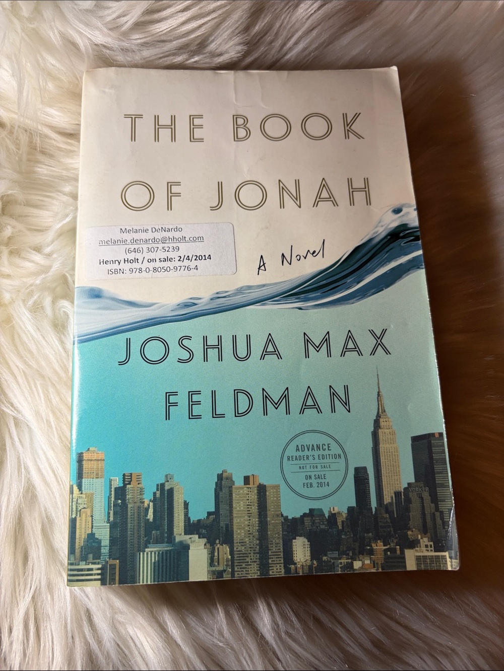 📚 3 for $15 📚 Joshua Max Feldman The Book of Jonah - Sea Blue Hardcover Novel
